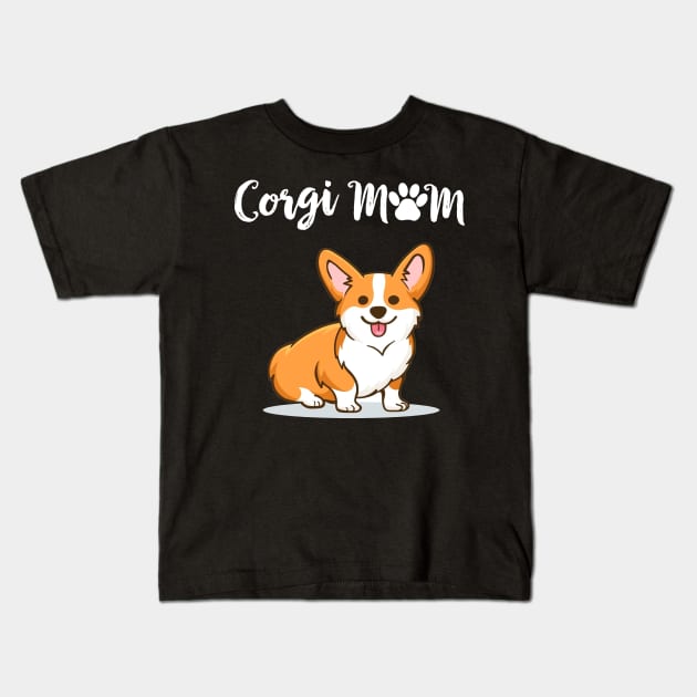 Corgi Mom (290) Kids T-Shirt by Drakes